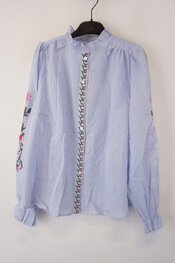 Garde-robe - Blouse - Wit-blauw