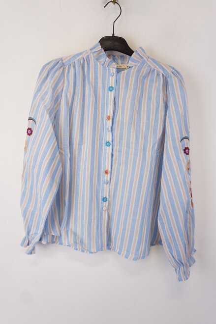 Garde-robe - Blouse - Blauw-beige