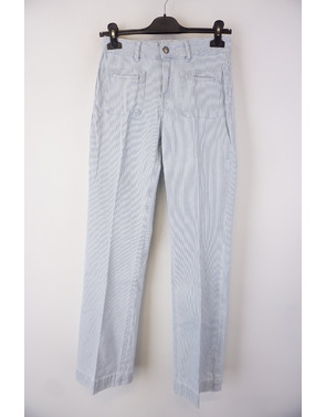 Garde-robe - Lange Broek - Wit-blauw