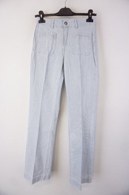 Garde-robe - Lange Broek - Wit-blauw