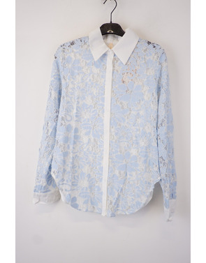 Garde-robe - Blouse - Wit-blauw