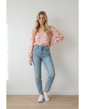 Free/quent - Blouse - Roze