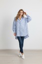 Garde-robe - Blouse - Wit-blauw