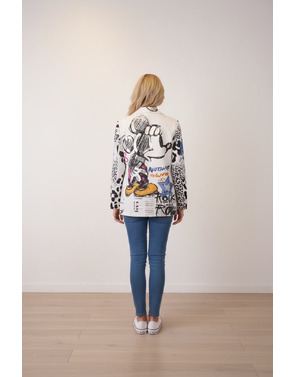 Garde-robe - Blazer - Wit-blauw