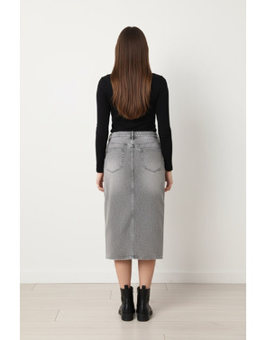 Garde-robe - Halflange Rok - Grijs