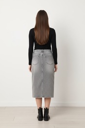 Garde-robe - Halflange Rok - Grijs