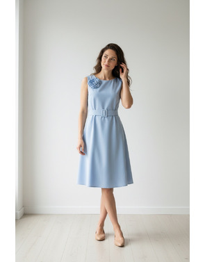 Garde-robe - Halflang Kleedje - Blauw
