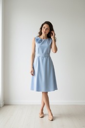 Garde-robe - Halflang Kleedje - Blauw