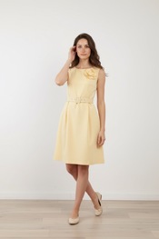 Garde-robe - Halflang Kleedje - Geel