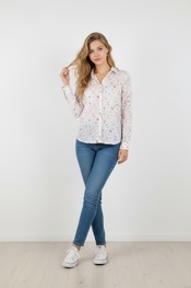 Garde-robe - Blouse - Wit-roze