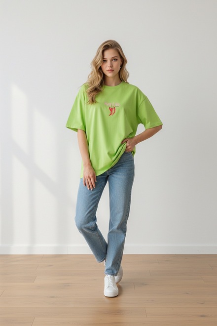 Garde-robe - T-shirt - Fluo groen
