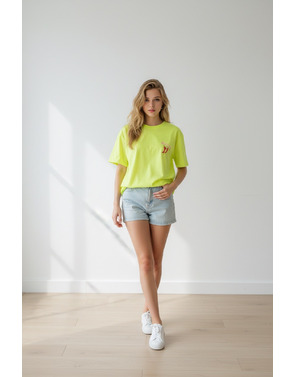 Garde-robe - T-shirt - Fluo geel