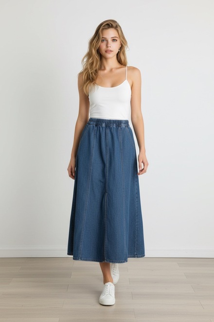 Free/quent - Lange Rok - Jeans