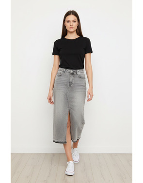 Garde-robe - Halflange Rok - Grijs