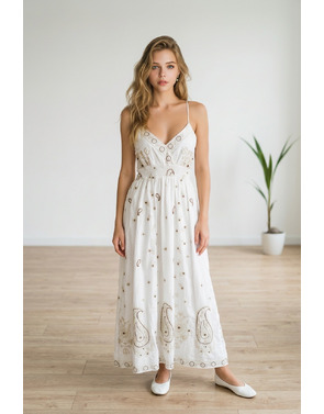 Garde-robe - Lang kleed - Wit