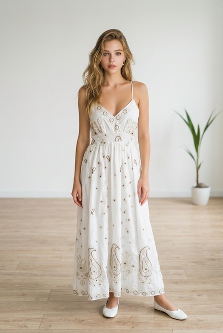 Garde-robe - Lang kleed - Wit