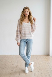 Garde-robe - Pull - Wit-roze