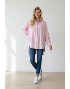 Garde-robe - Blouse - Wit-roze