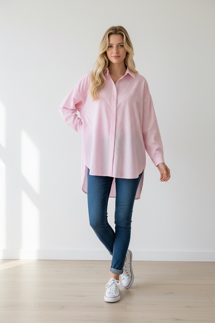 Garde-robe - Blouse - Wit-roze
