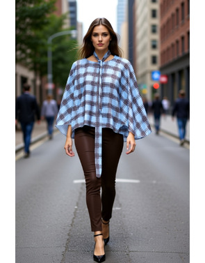 Garde-robe - Blouse - Blauw-bruin