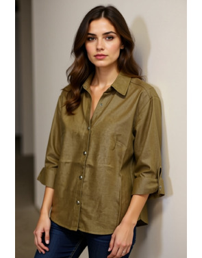 Red Button - Blouse - Groen