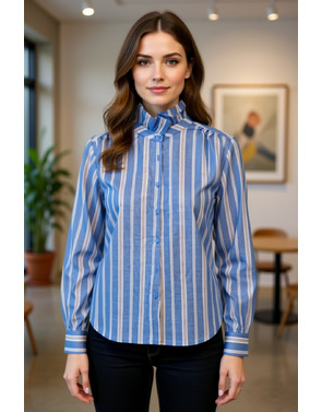 Garde-robe - Blouse - Blauw-grijs