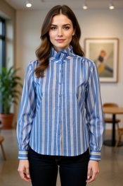 Garde-robe - Blouse - Blauw-grijs