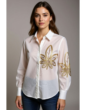 Garde-robe - Blouse - Goud-wit