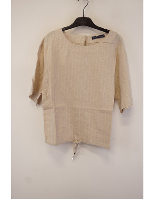 Red Button - Top - Beige