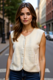 Garde-robe - body warmer - Ecru