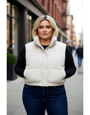 Garde-robe - body warmer - Ecru