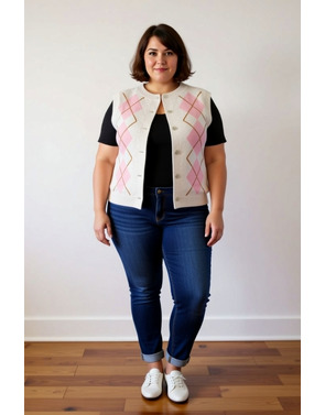 Garde-robe - Gilet - Ecru-roze