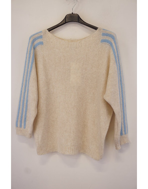 Garde-robe - Pull - Ecru-blauw