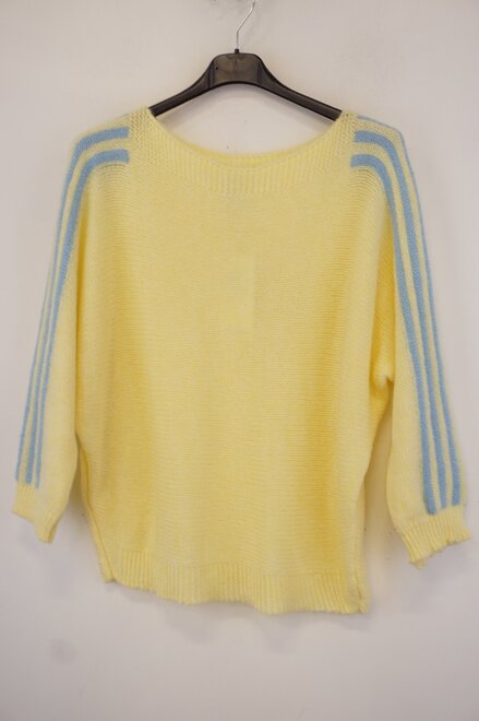 Garde-robe - Pull - Geel-blauw