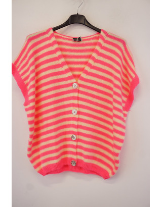 Garde-robe - Gilet - Geel-roze