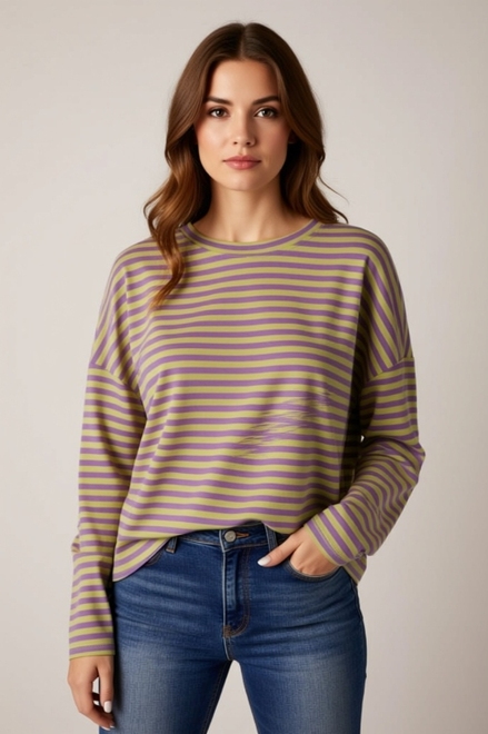 Garde-robe - Pull - Groen-paars