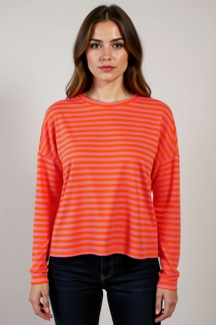 Garde-robe - Pull - Fushia-oranje