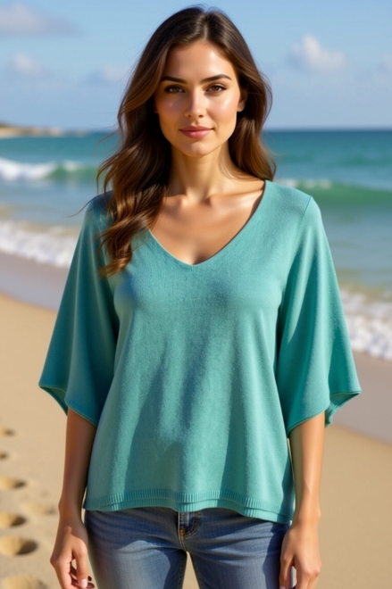 Garde-robe - Pull - Blauw-groen