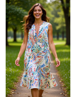 K-design - Halflang Kleedje - Multicolor