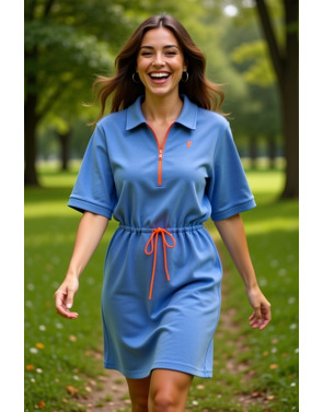 K-design - Halflang Kleedje - Blauw