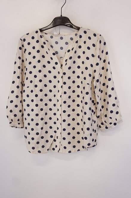 Free/quent - Blouse - Marine-ecru