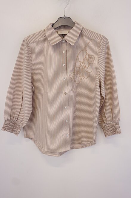 Free/quent - Blouse - Beige-wit