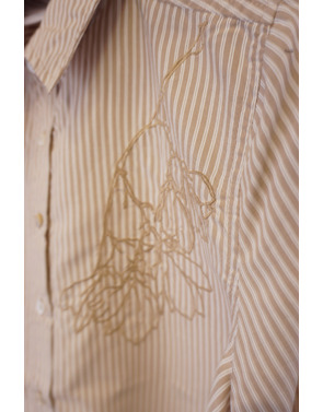 Free/quent - Blouse - Beige-wit