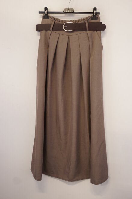 Garde-robe - Lange Rok - Taupe