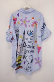 Garde-robe - Blouse - Wit-blauw