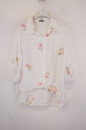 Garde-robe - Blouse - Wit-roze