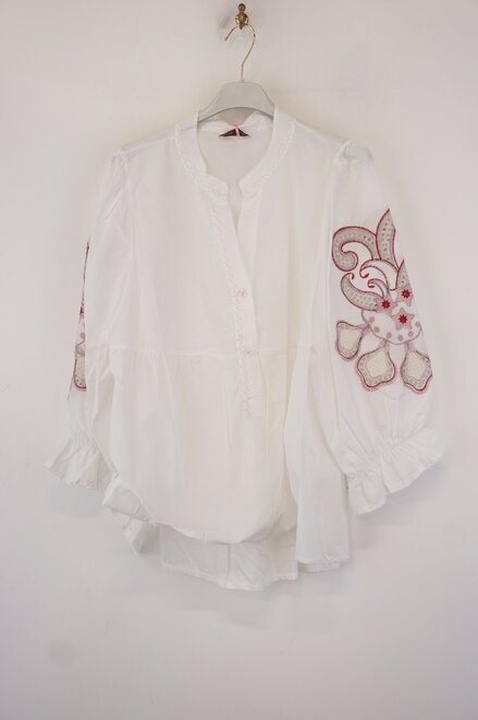 Garde-robe - Blouse - Wit-rood