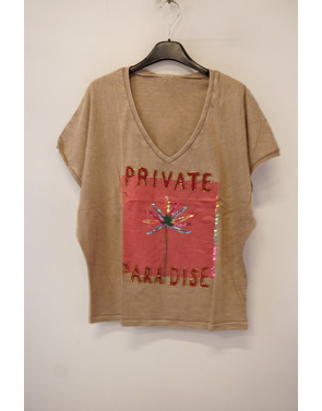 Garde-robe - T-shirt - Camel