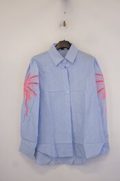 Garde-robe - Blouse - Wit-blauw