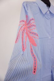 Garde-robe - Blouse - Wit-blauw